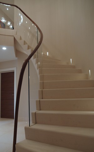 Modern Cantilever Stone Staircase