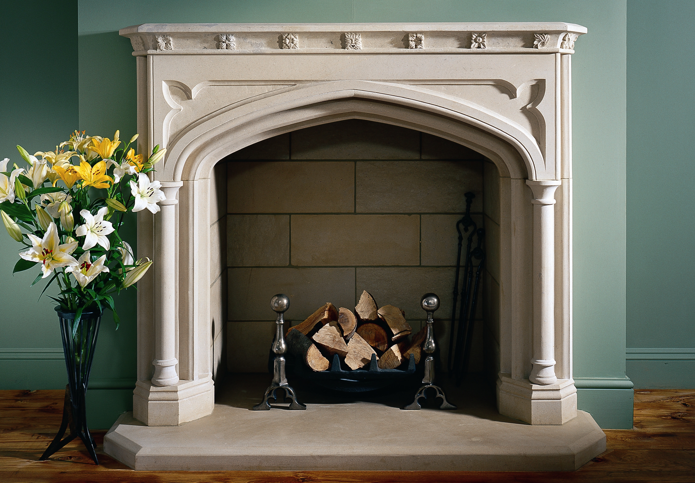 11. Gothic revival style fireplace in Portland Basebed – Staffordshire