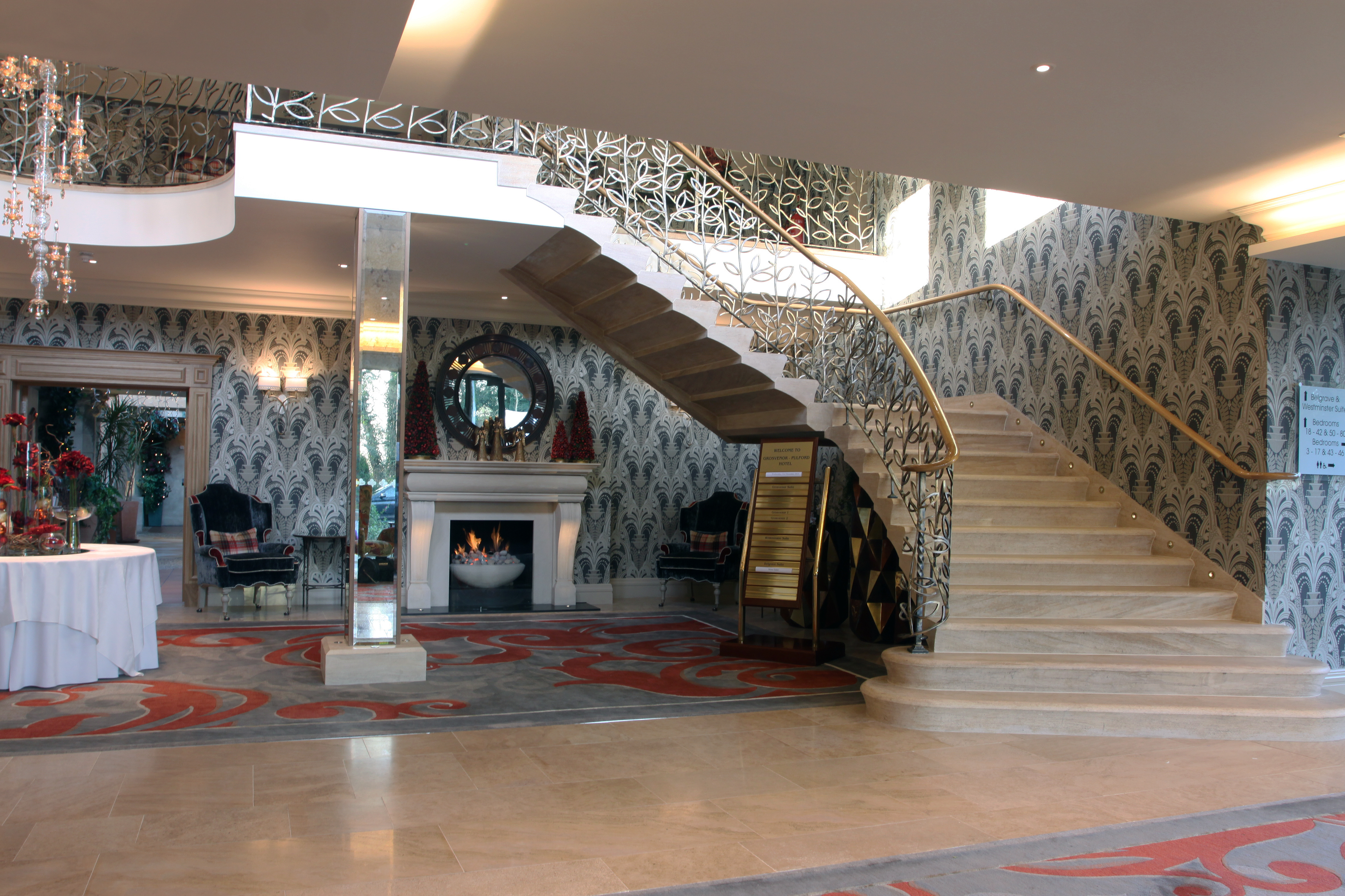 Ancaster Staircase, Fireplace and Flooring